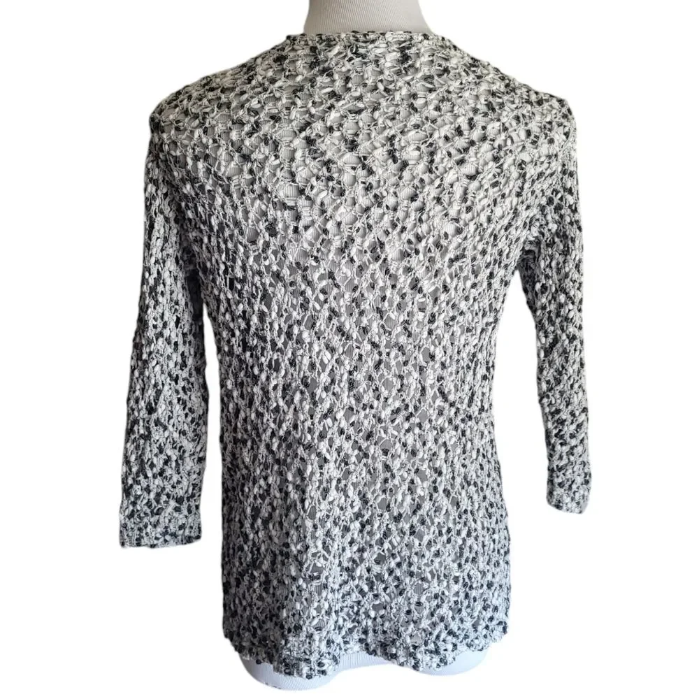 J.Jill Waffle Knit Popover Cover Up Long Sleeve Sweater Womens XSP